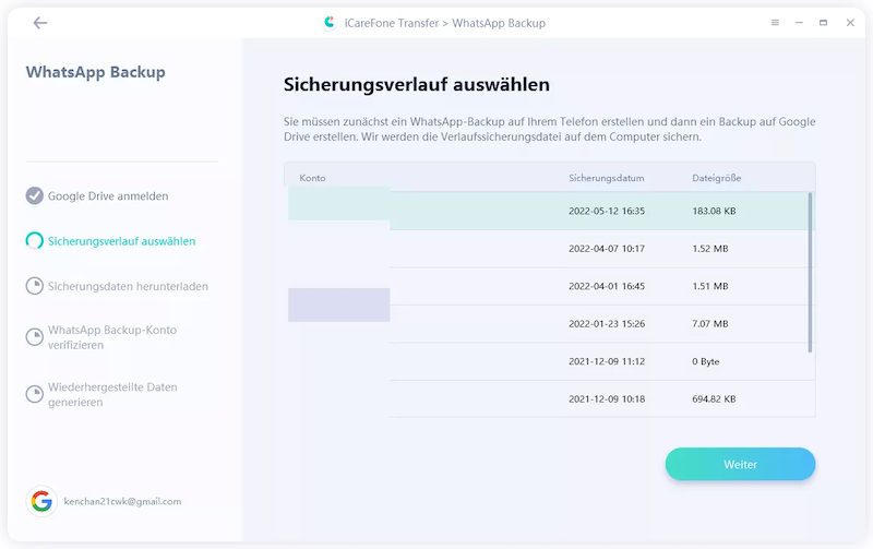 Backup auf iPhone18 übertragen
