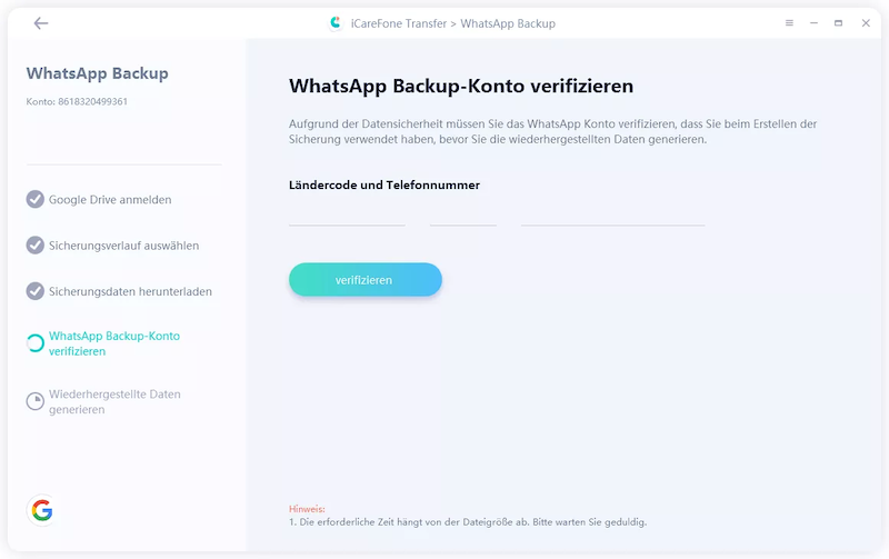 Backup auf iPhone18 übertragen