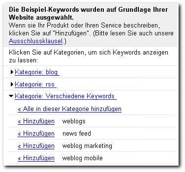 AdWords Keywords