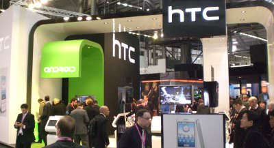 Android-Ecke am htc-Stand.