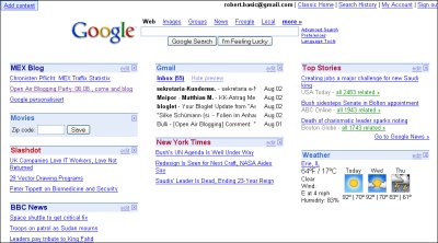 Google Personalized Homepage
