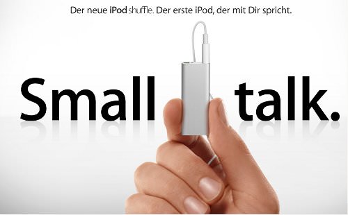 Der iPod shuffle der dritten Generation - klein und sprachbegabt! 