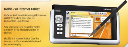 nokia 770 internet tablet