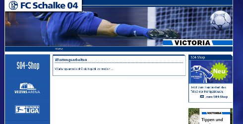 Die Schalke-Homepage ist nach einem Hacker-Angriff erst mal abgeschaltet.